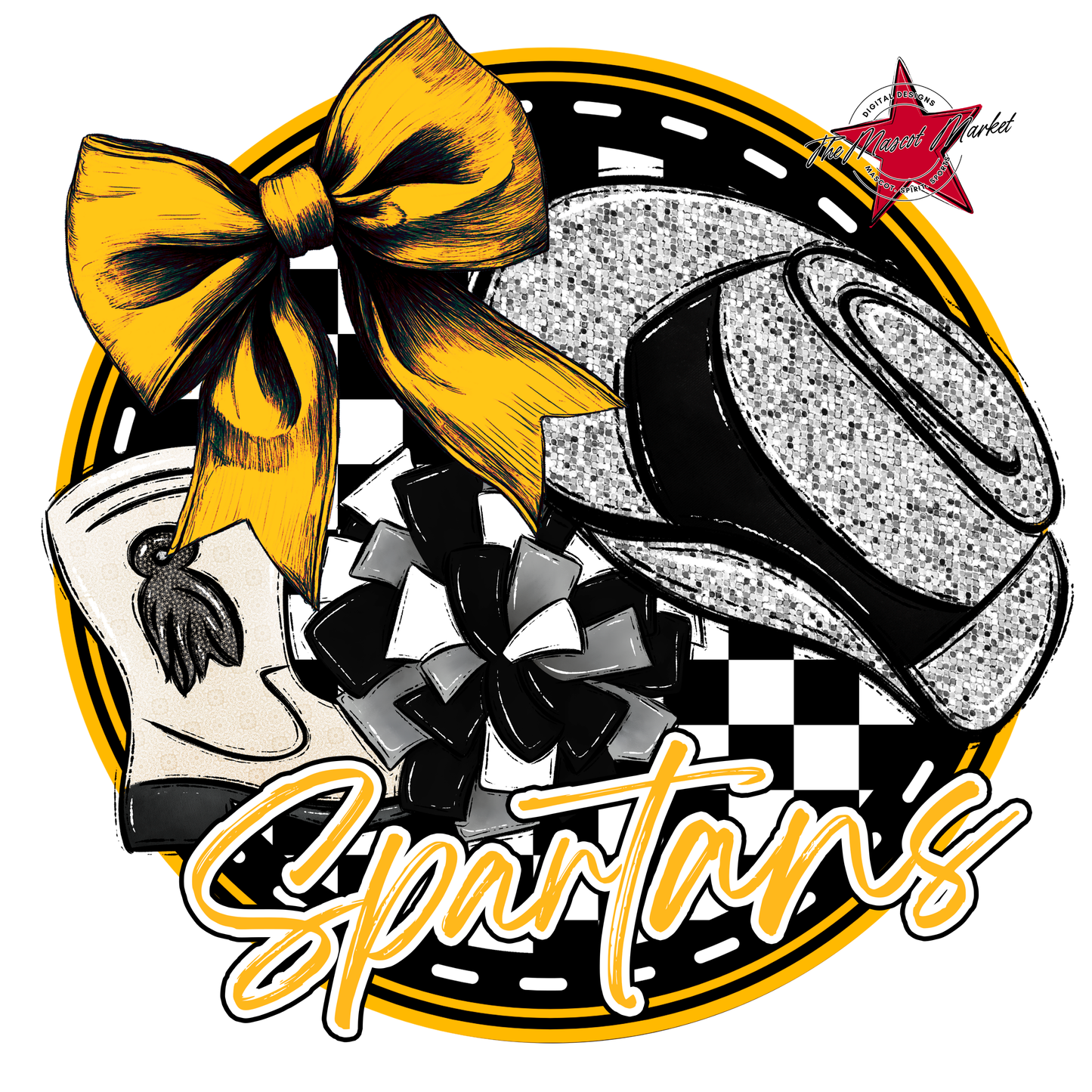 Spartans Circle Drillteam Design-Yellow