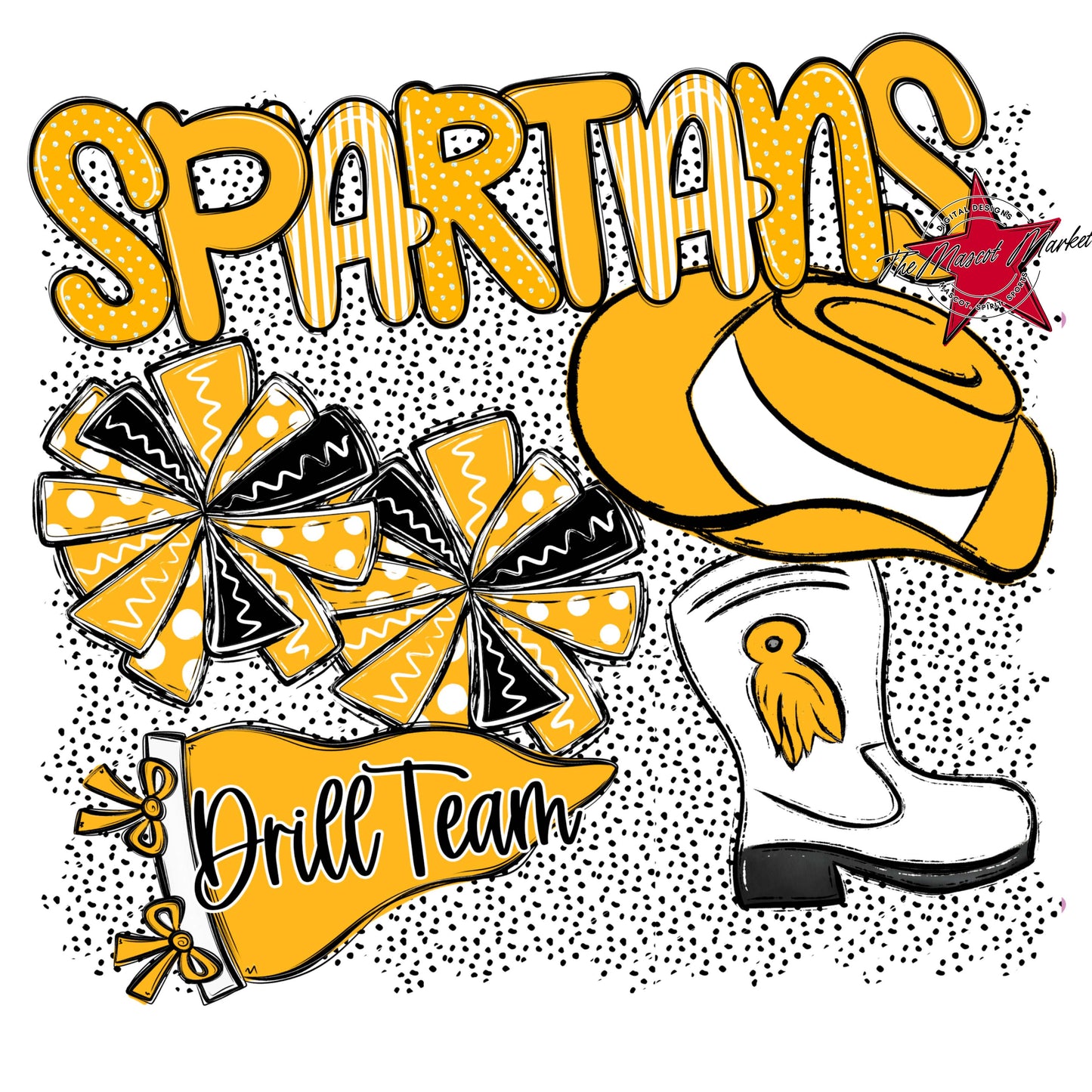 Spartans Drillteam Spirit-Yellow