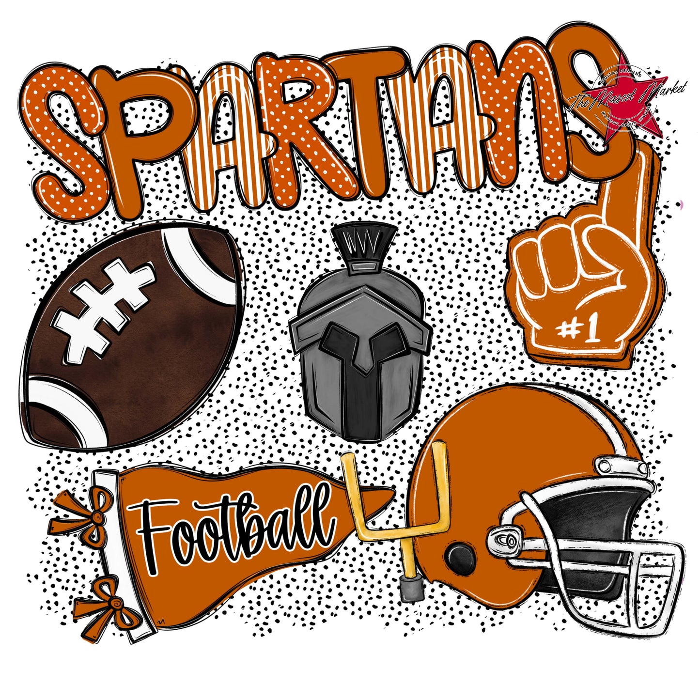 Spartans Football Spirit-Burnt Orange