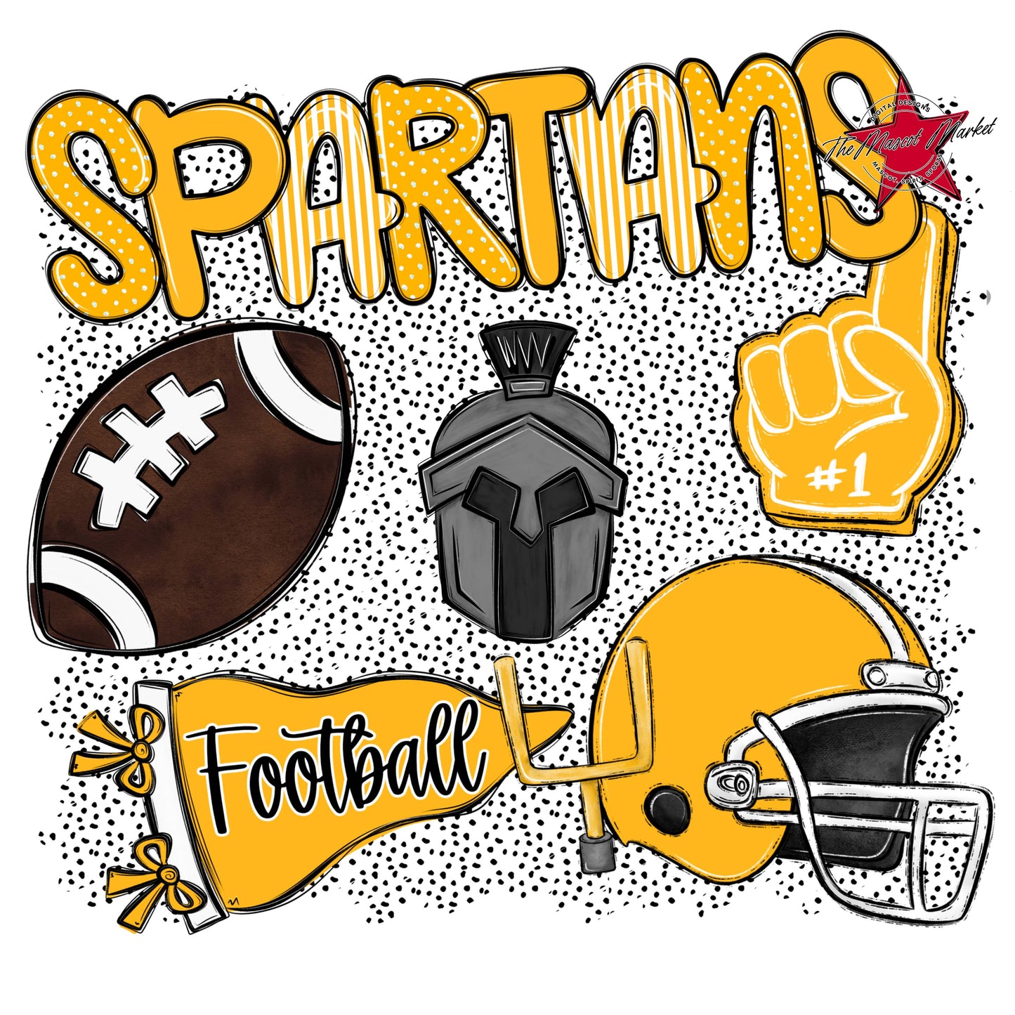 Spartans Football Spirit-Yellow