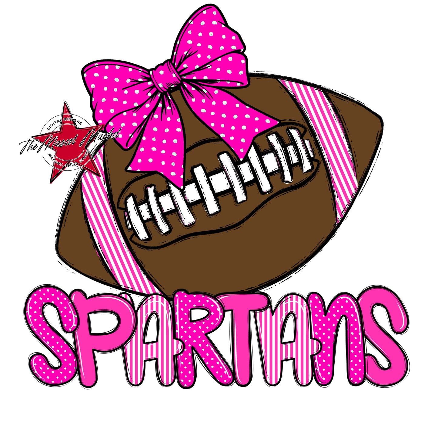 Spartans Football Spirit Design-Pink