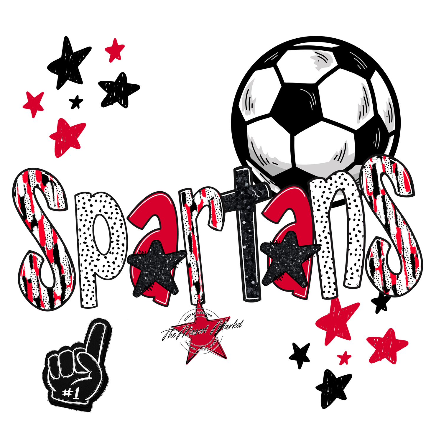Spartans Soccer Scrape-Red
