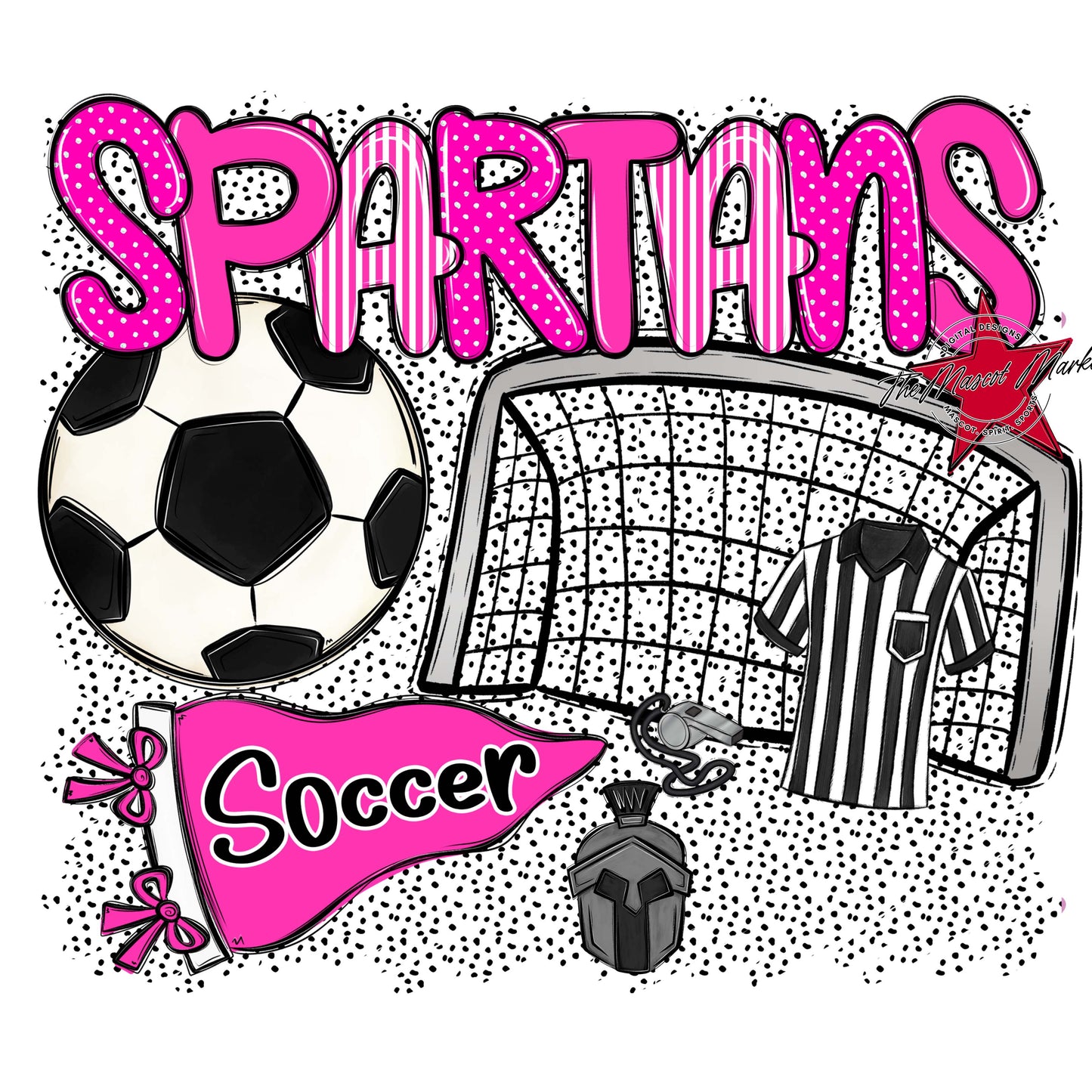Spartans Soccer Spirit-Pink