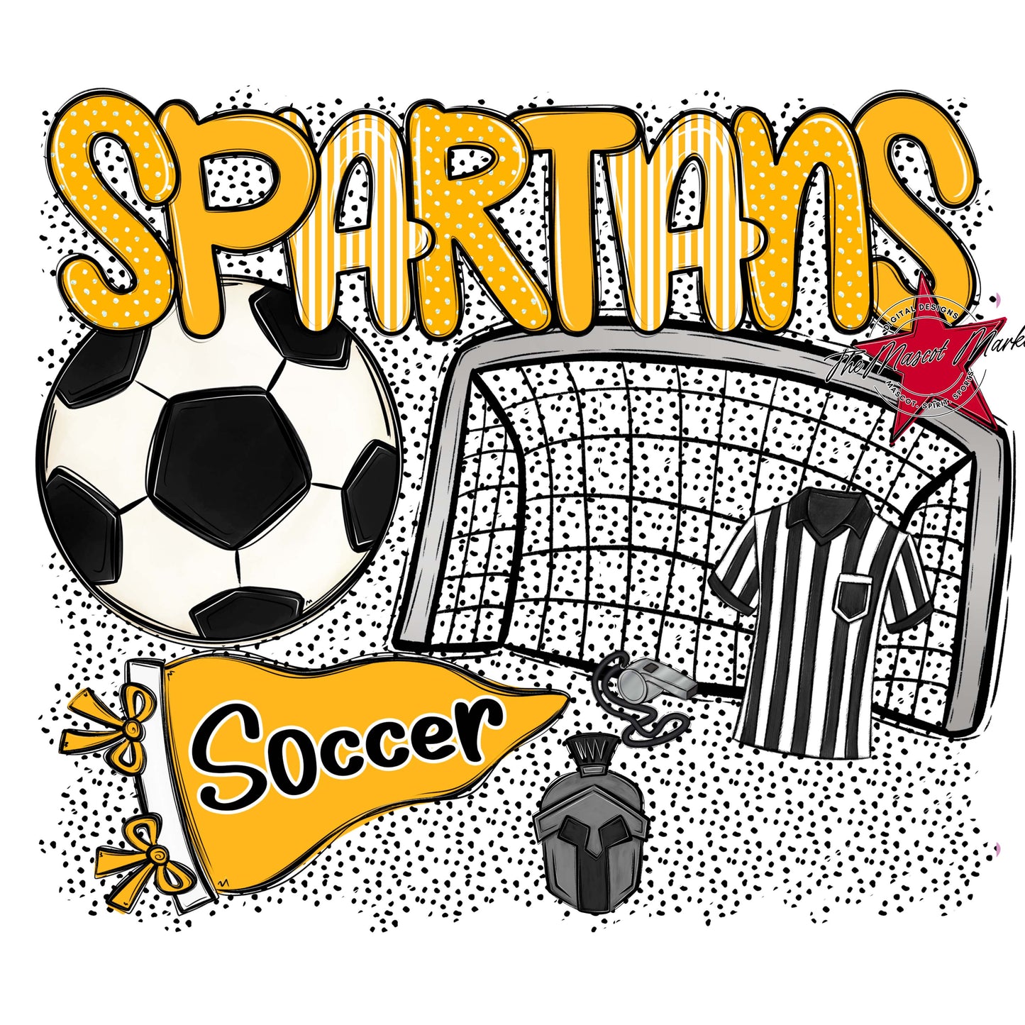 Spartans Soccer Spirit-Yellow