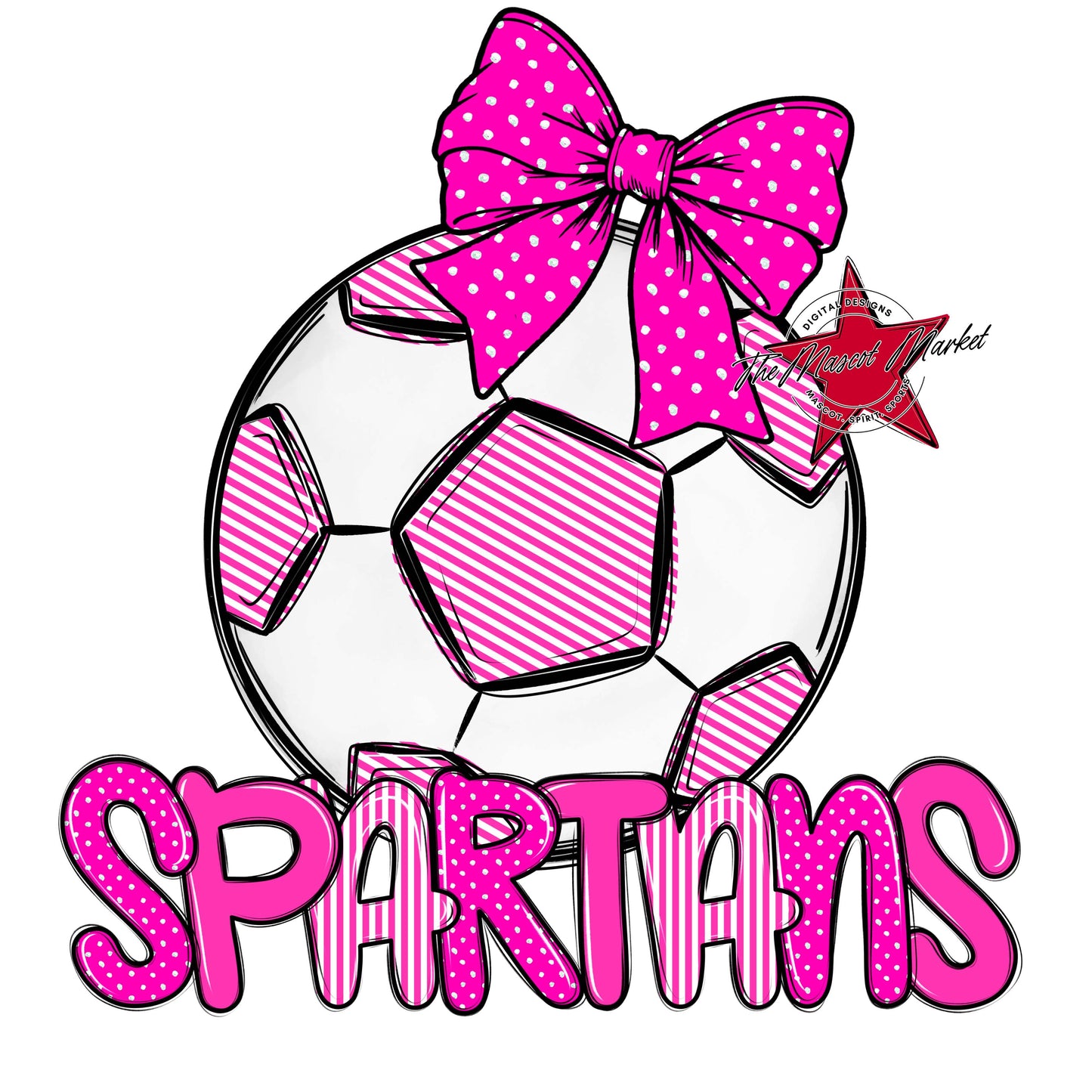 Spartans Soccer Spirit Design-Pink