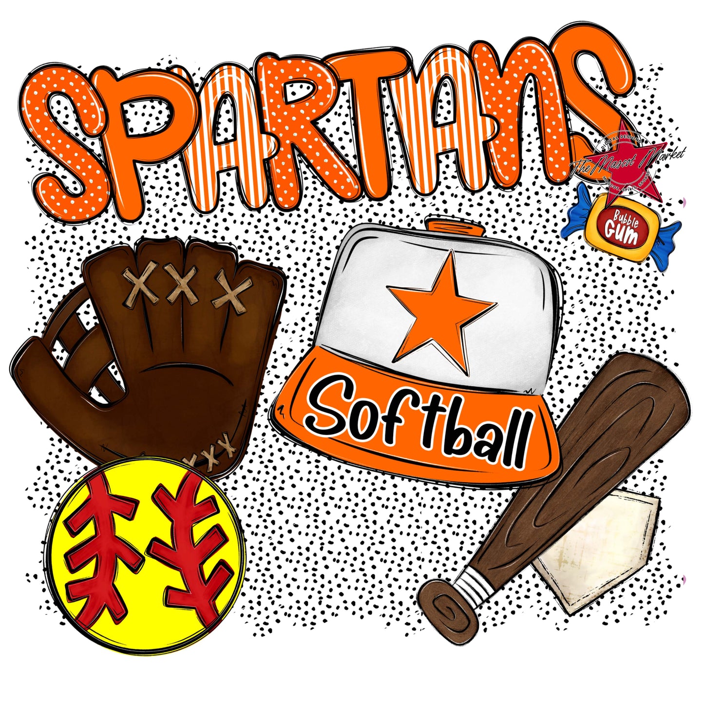 Spartans Softball Spirit-Orange