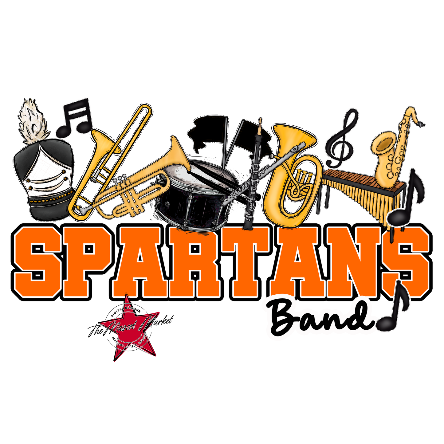 Spartans Varsity Band-Orange