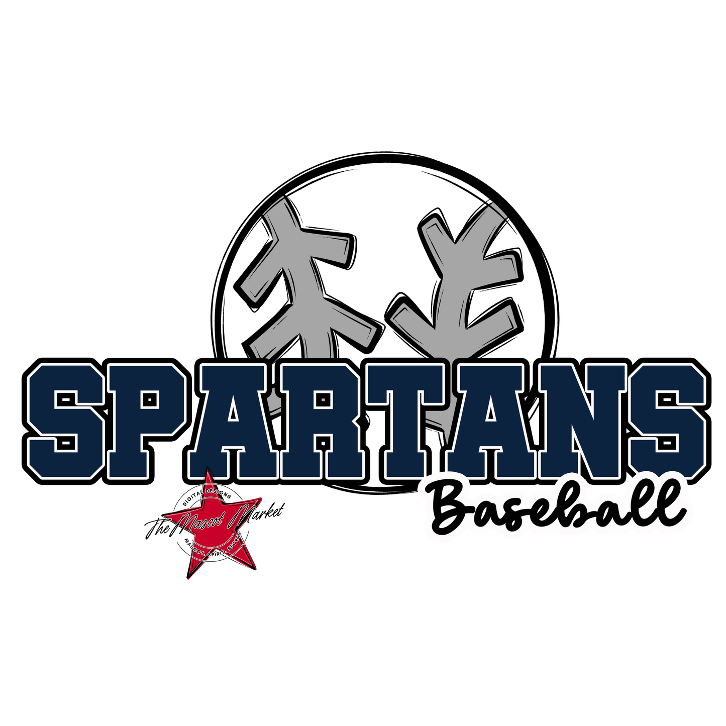 Spartans Varsity Baseball-Navy