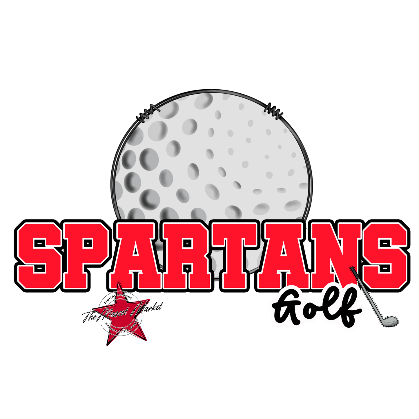 Spartans Varsity Golf-Bright Red