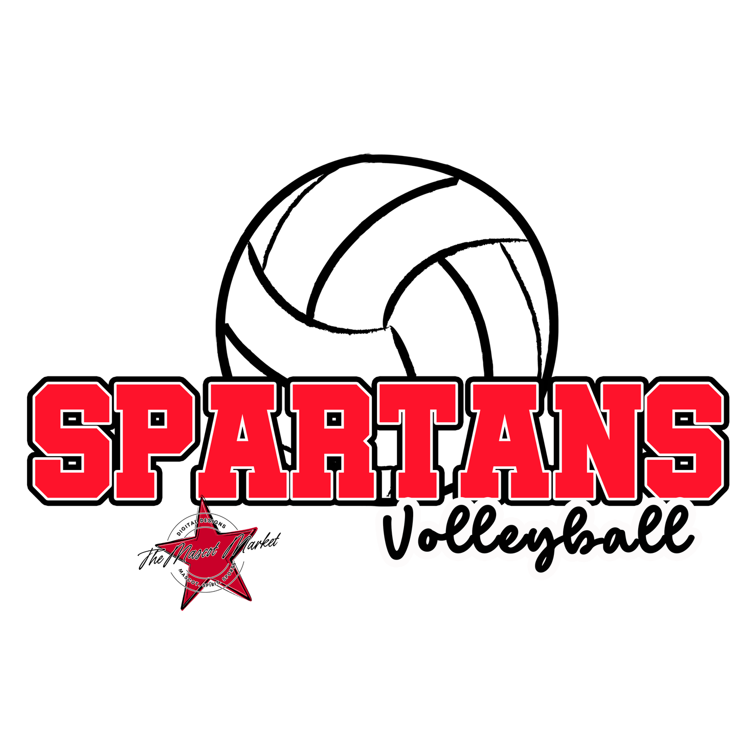 Spartans Varsity Volleyball-Bright Red
