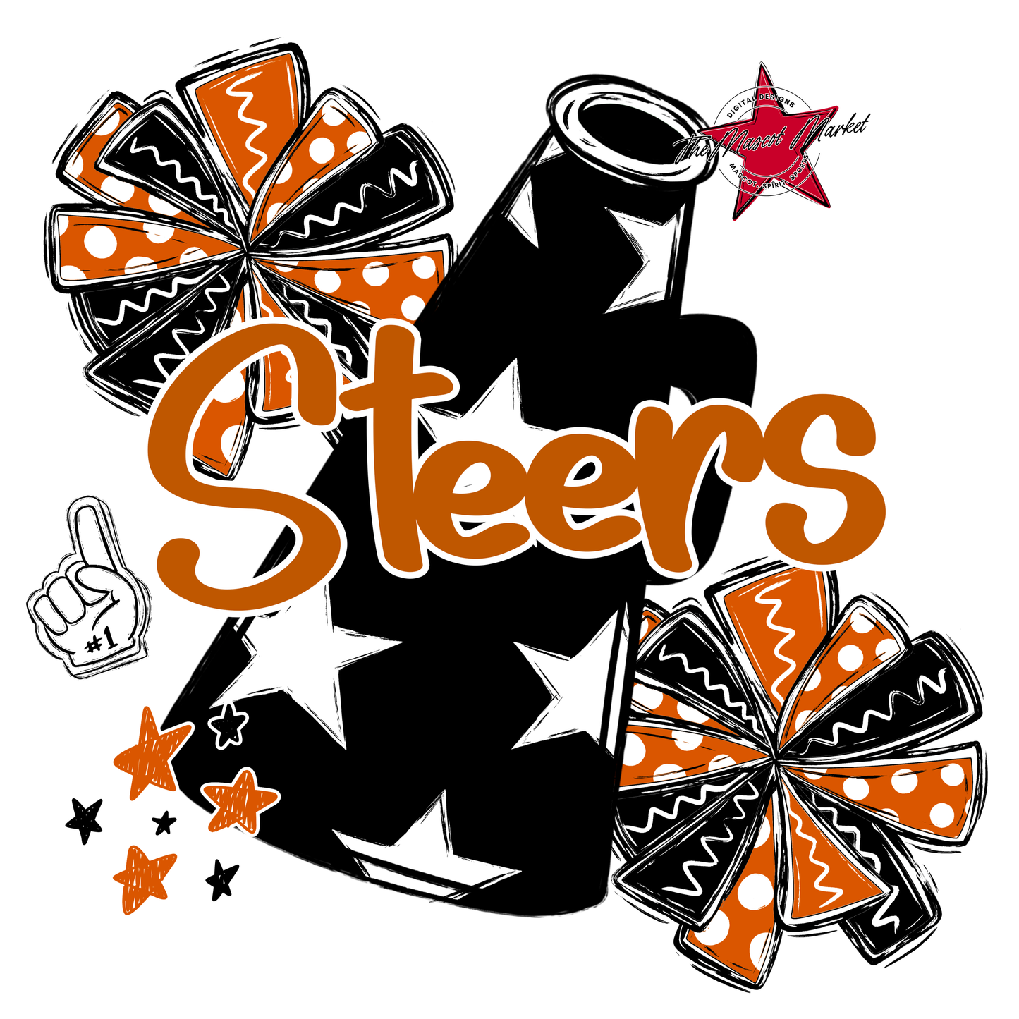 Steers Alpha Megaphone Design-Burnt Orange