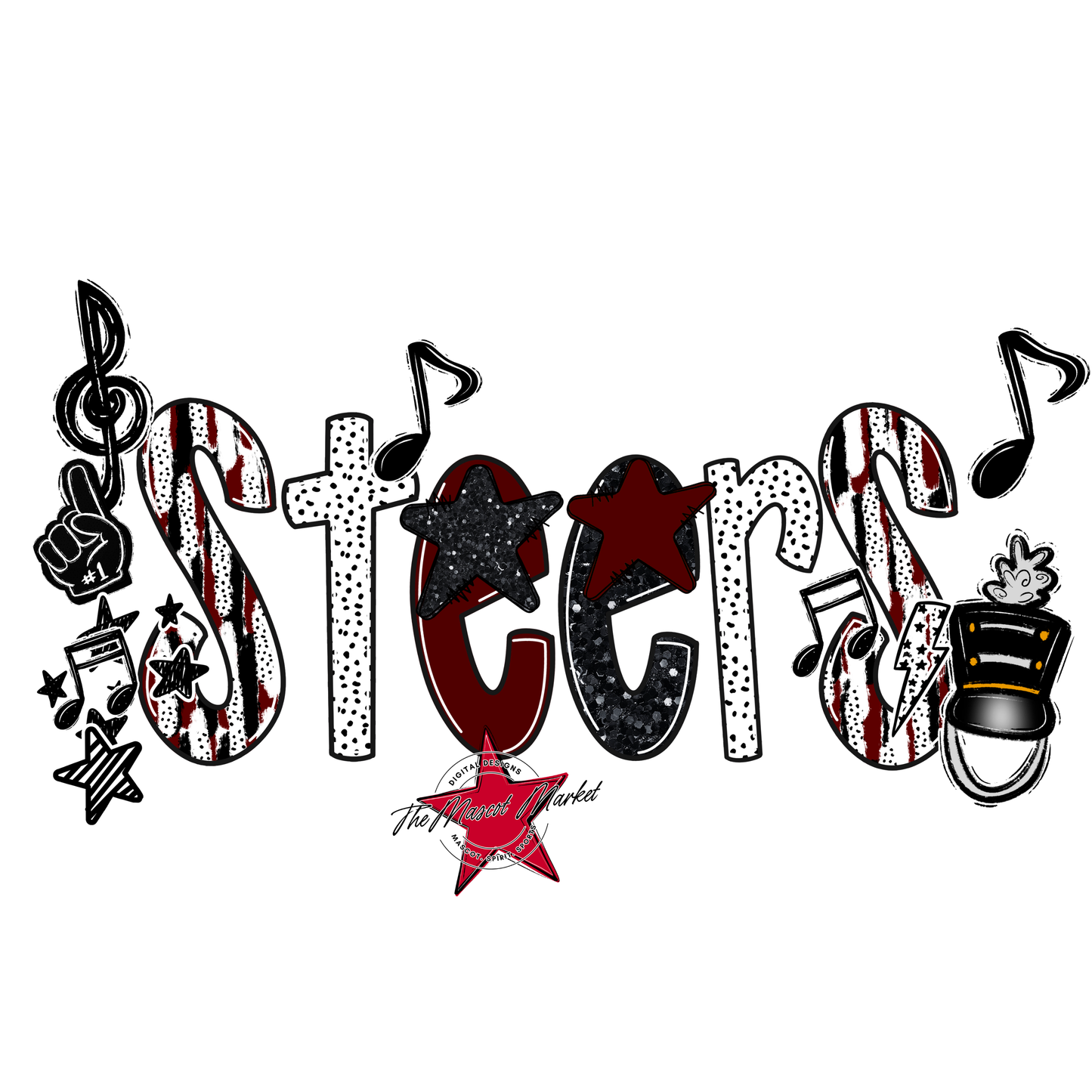 Steers Band Scrape-Maroon