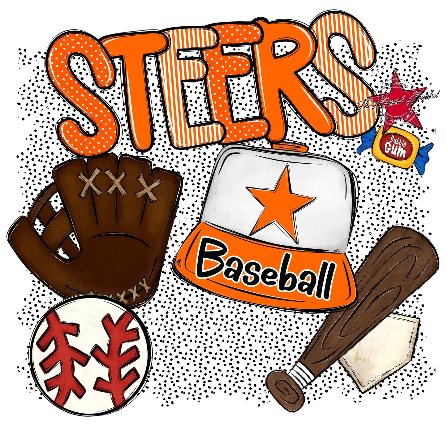 Steers Baseball Spirit-Orange
