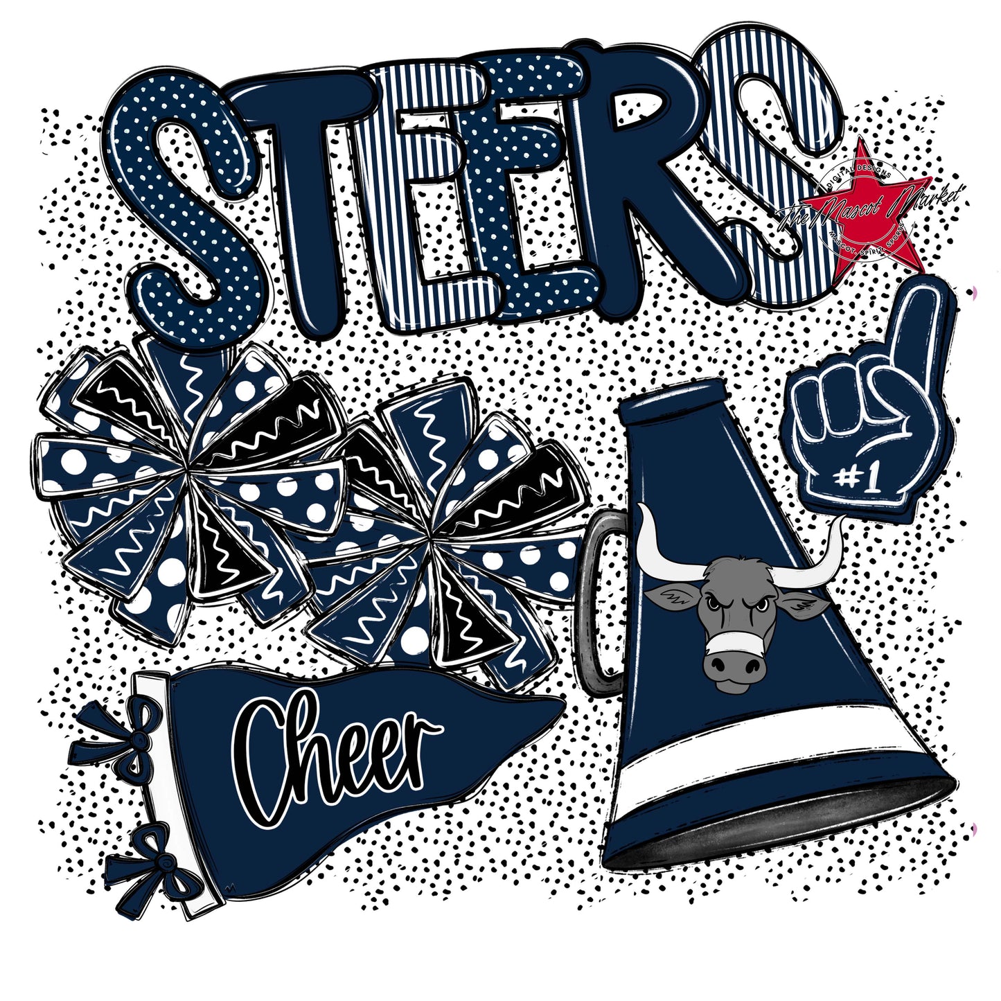 Steers Cheer Spirit-Navy