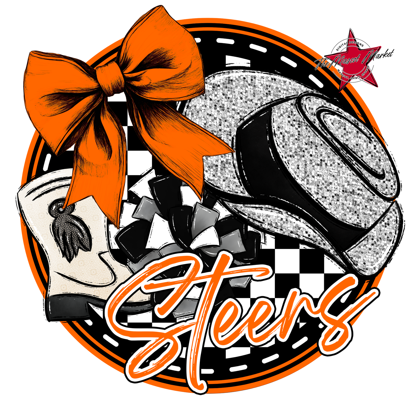 Steers Circle Drillteam Design-Orange