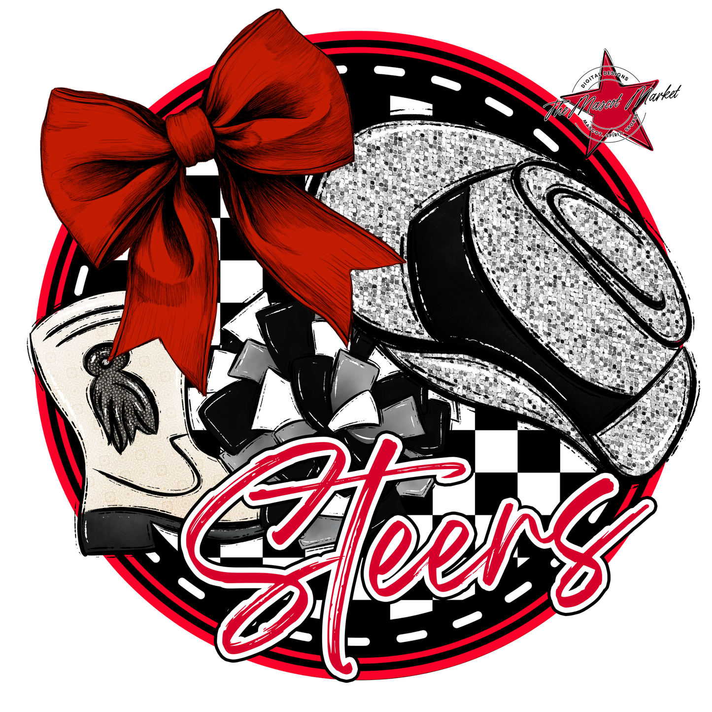 Steers Circle Drillteam Design-Red