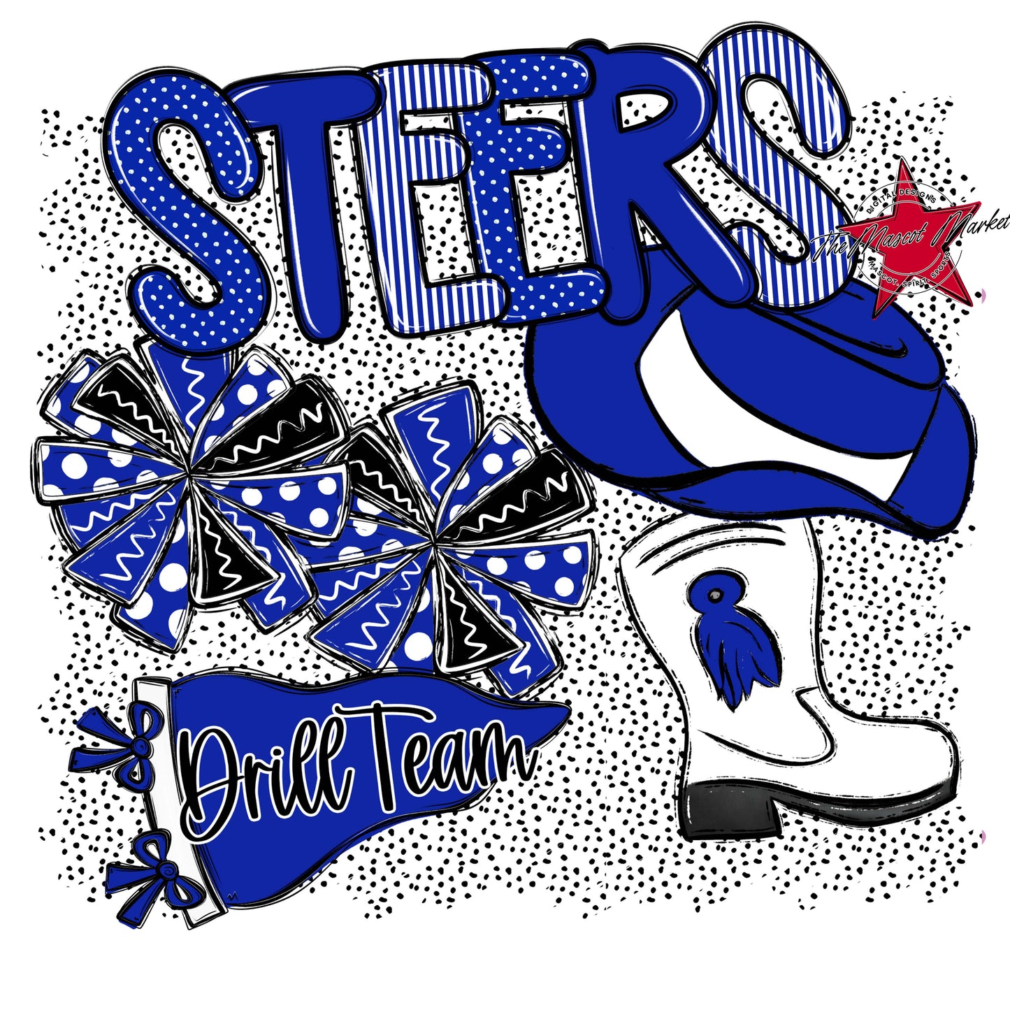 Steers Drillteam Spirit-Royal Blue