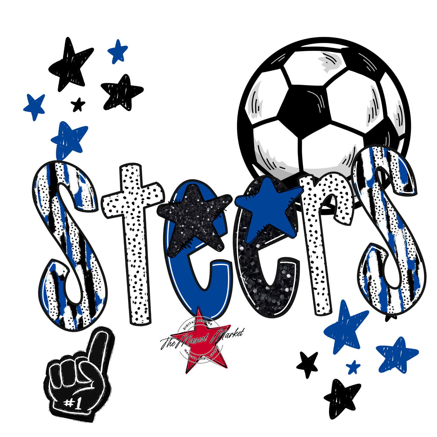 Steers Soccer Scrape-Off Blue