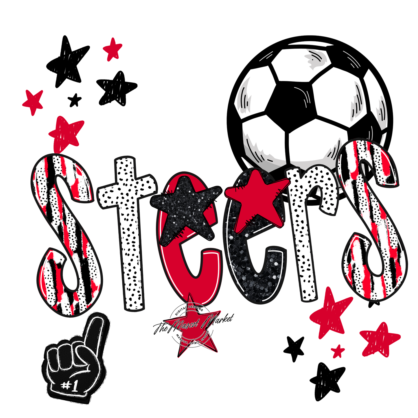 Steers Soccer Scrape-Red