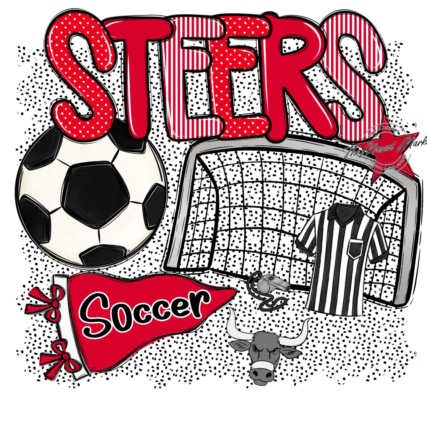 Steers Soccer Spirit-Red