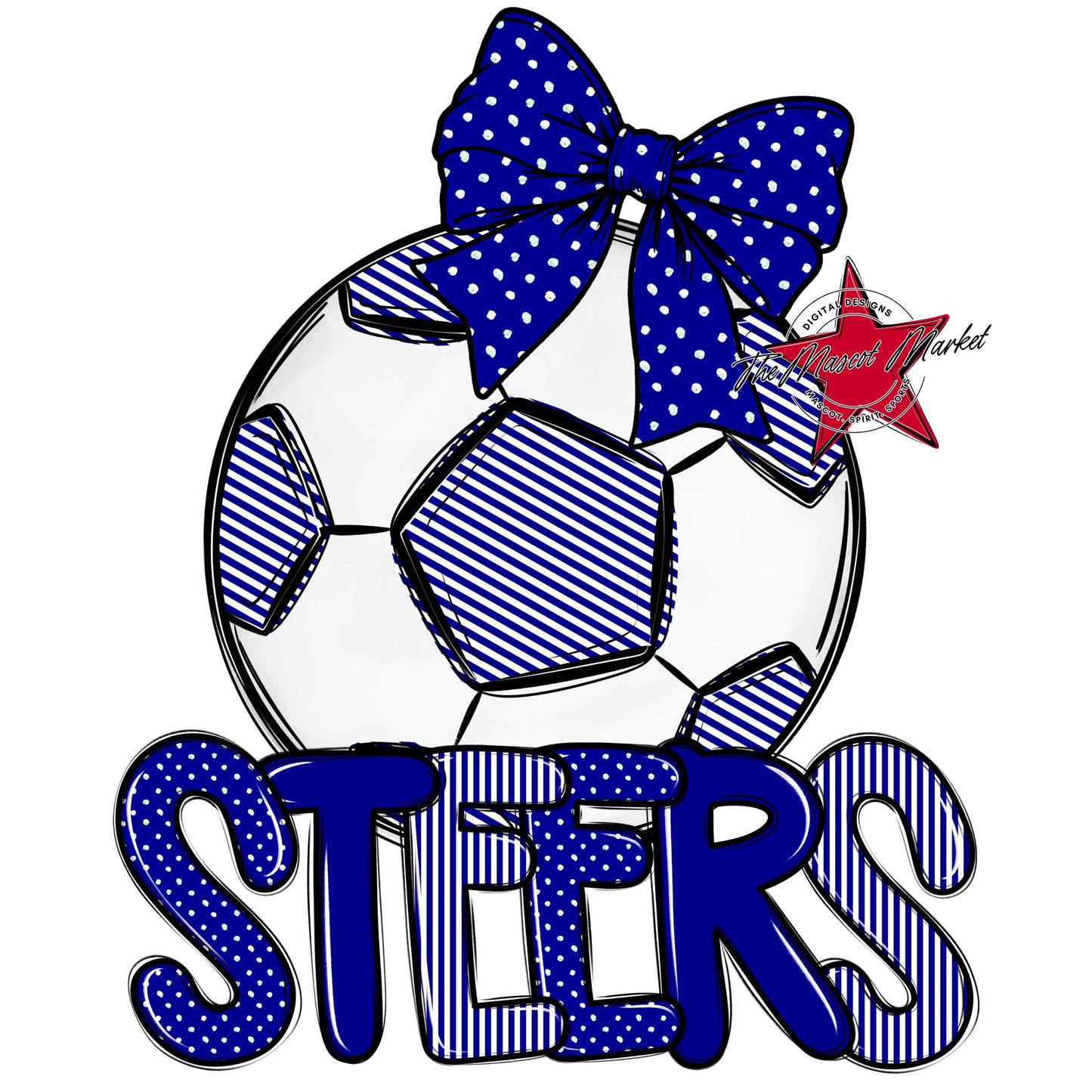Steers Soccer Spirit Design-Blue