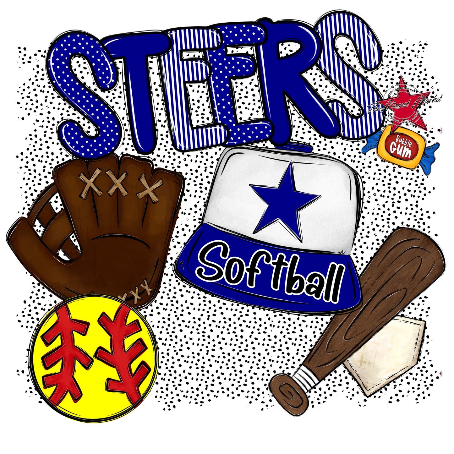 Steers Softball Spirit-Blue