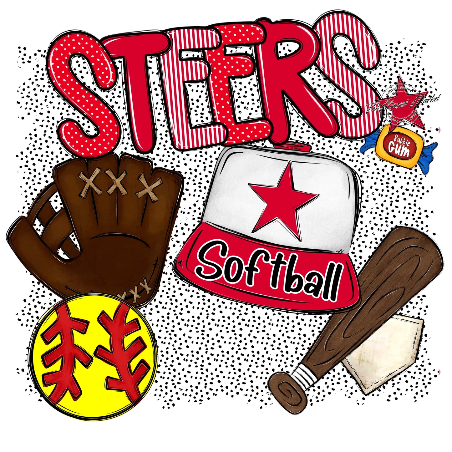 Steers Softball Spirit-Red