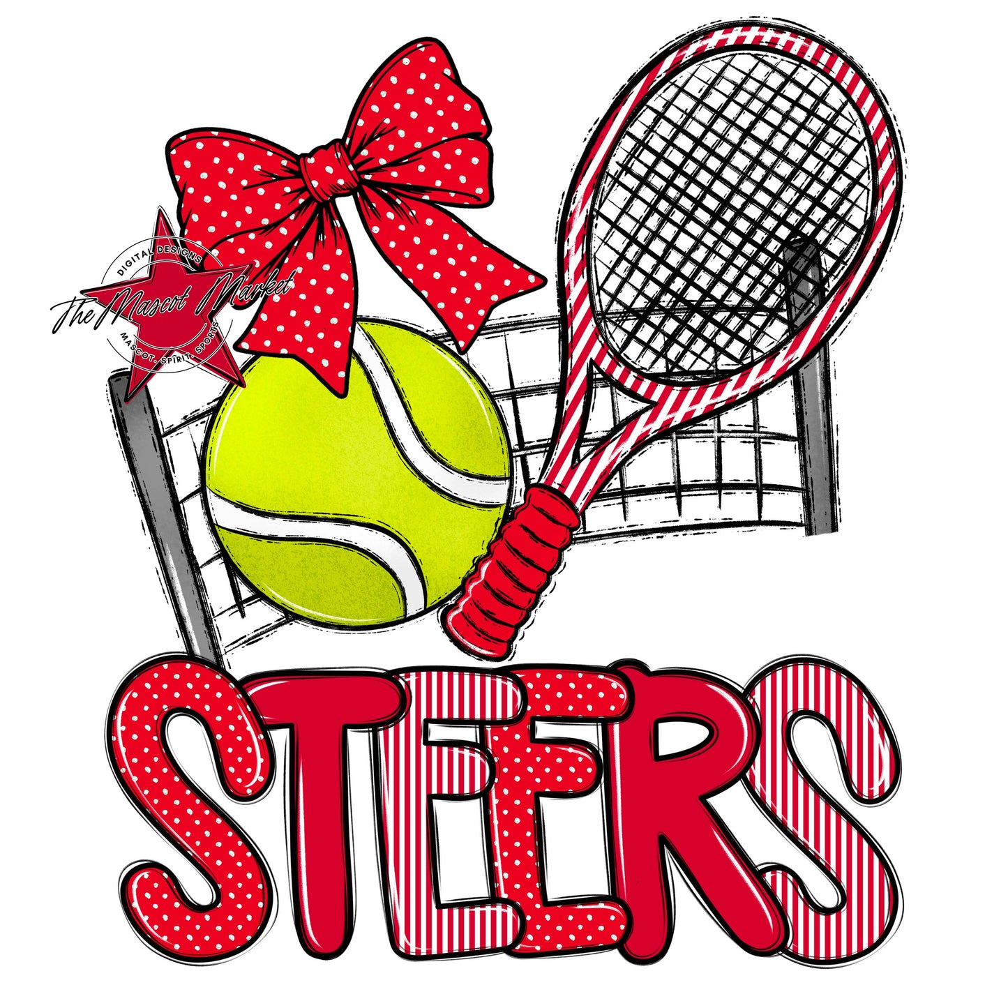 Steers Tennis Spirit Design-Red