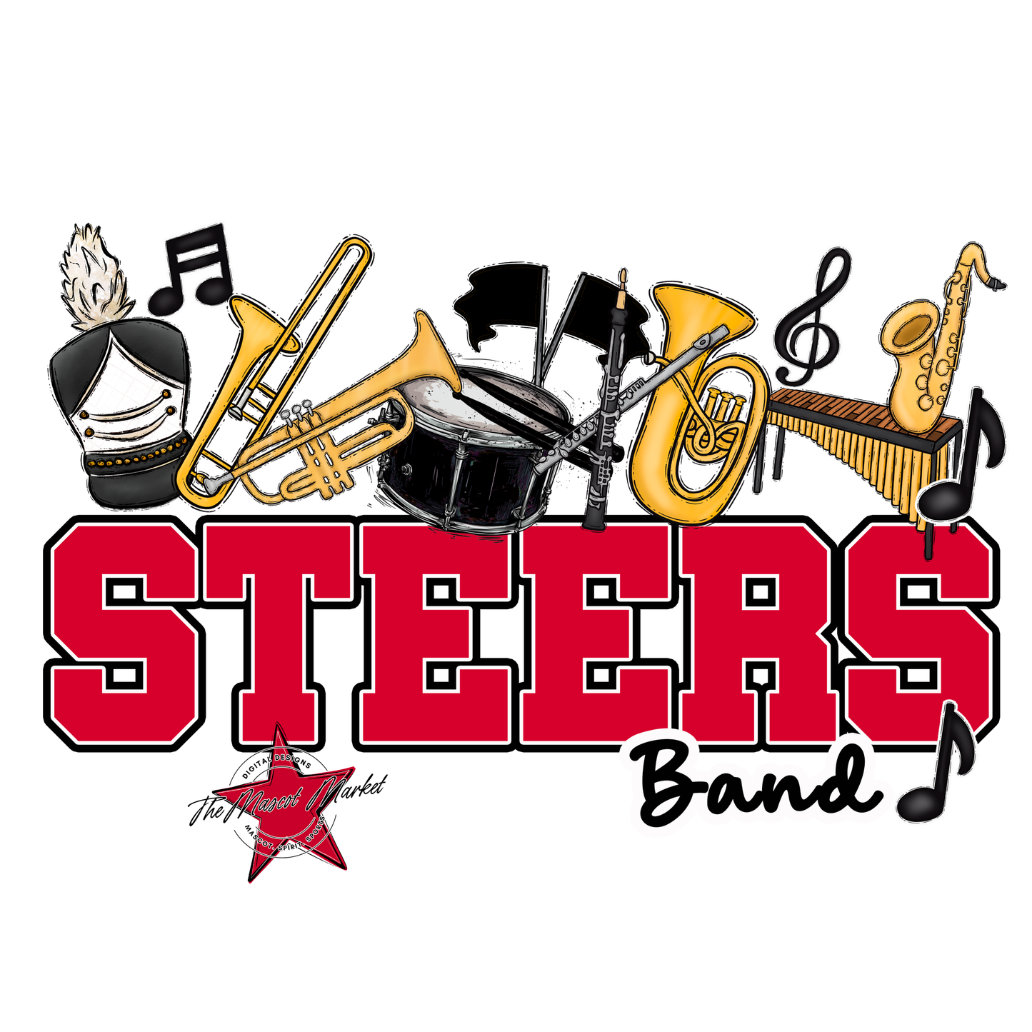 Steers Varsity Band-Red