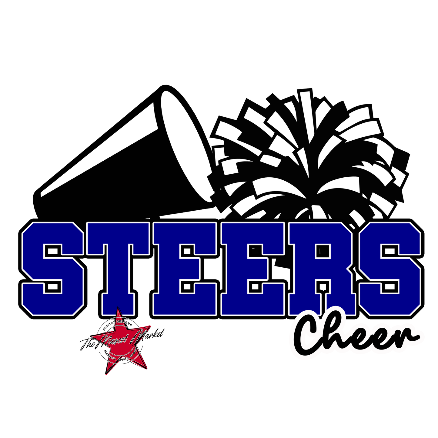 Steers Varsity Cheer-Blue