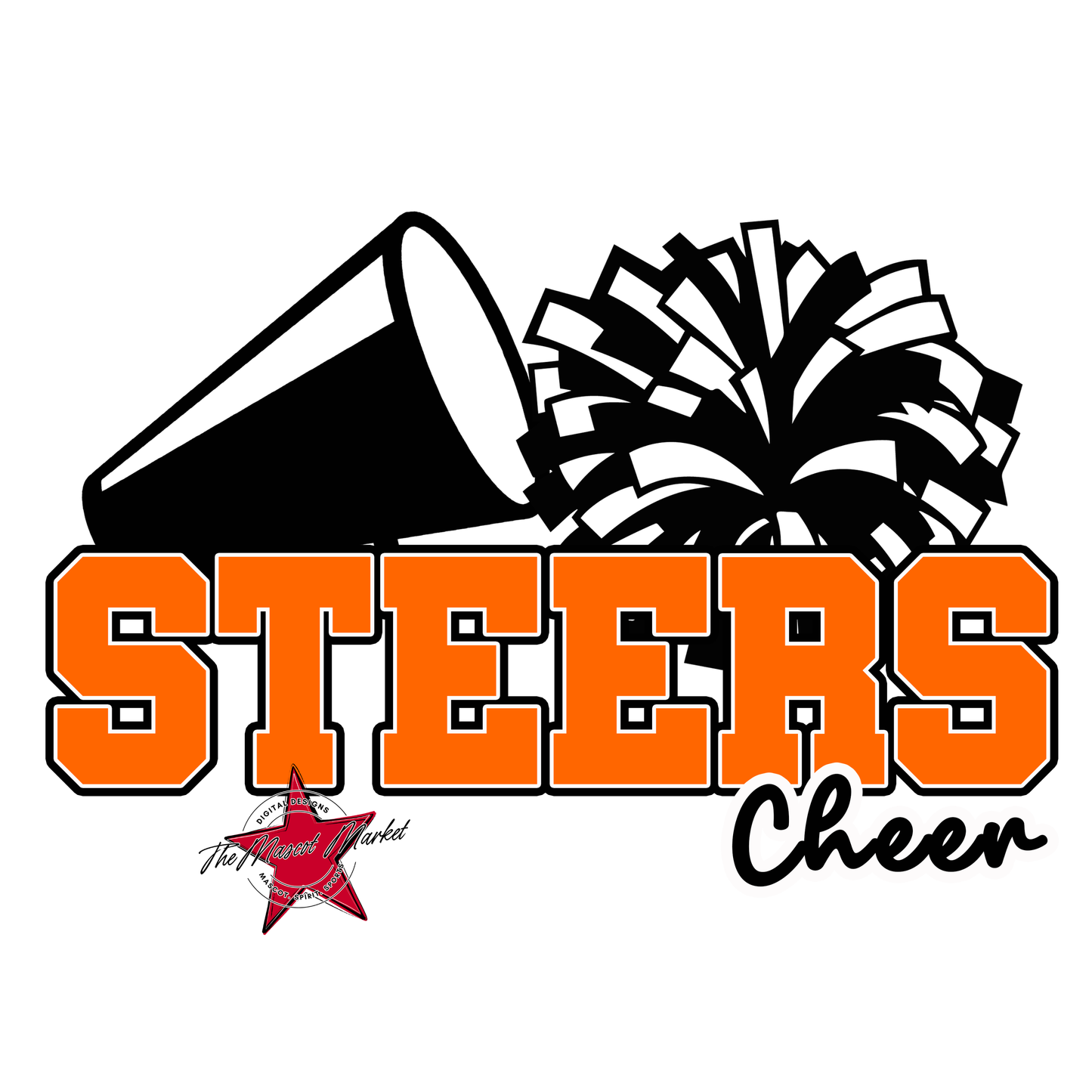 Steers Varsity Cheer-Orange