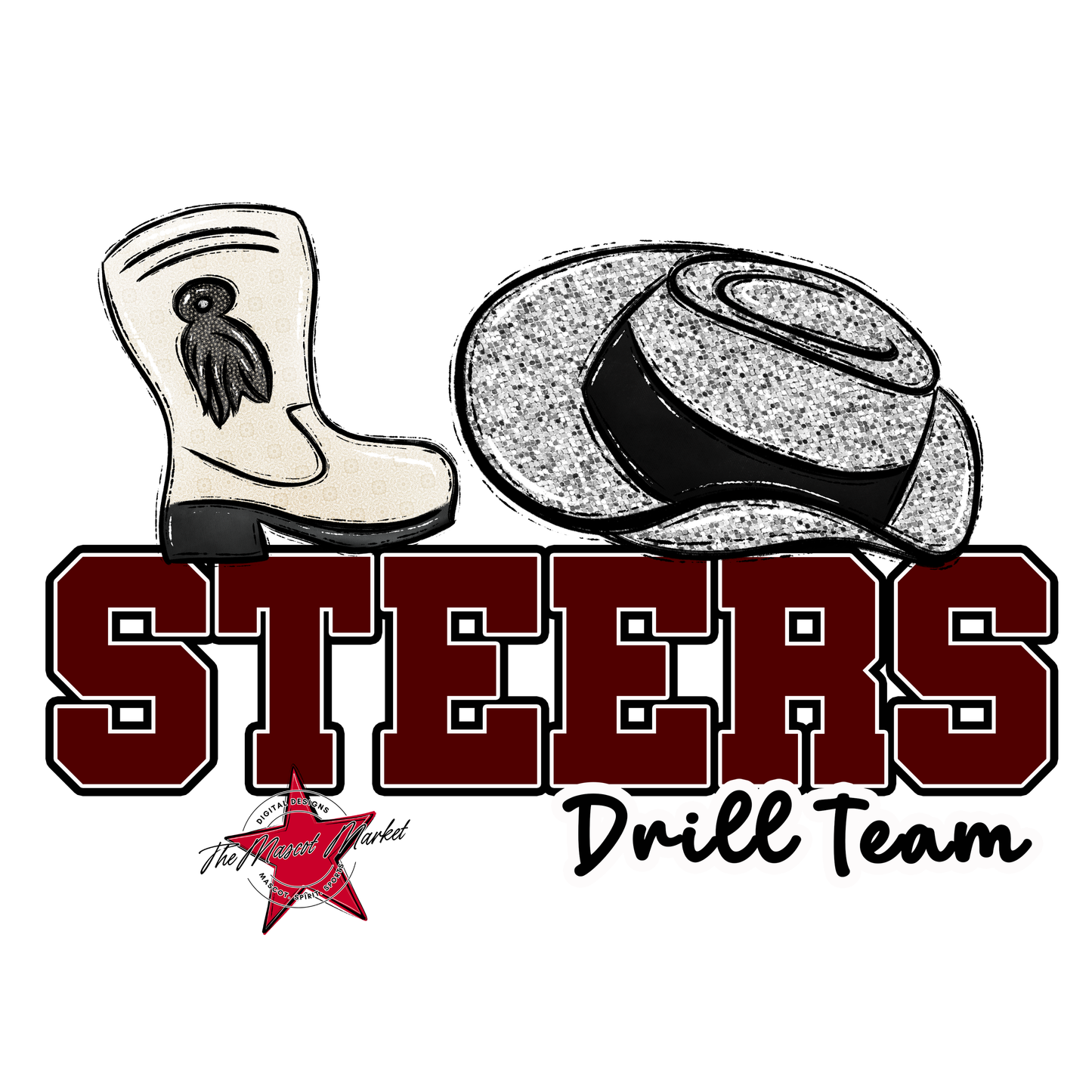 Steers Varsity Drillteam-Maroon