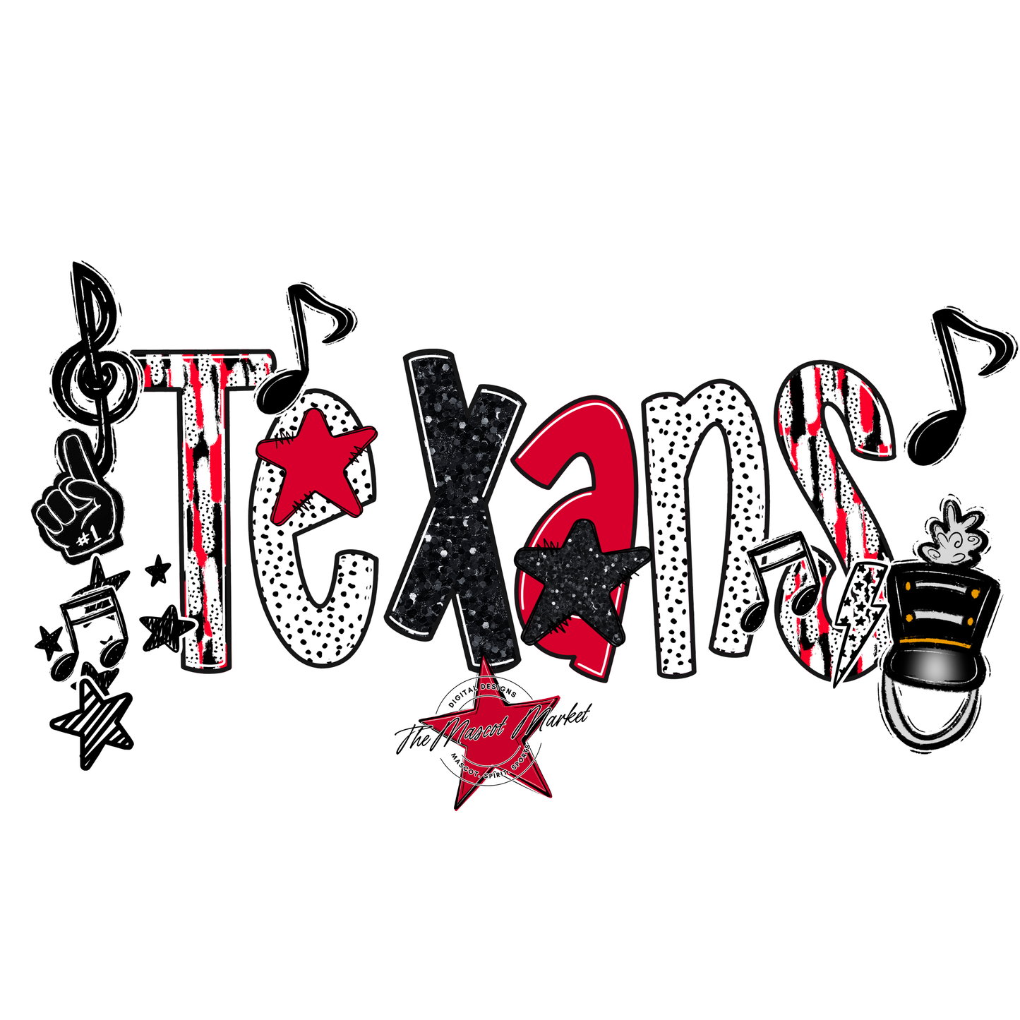 Texans Band Scrape-Red