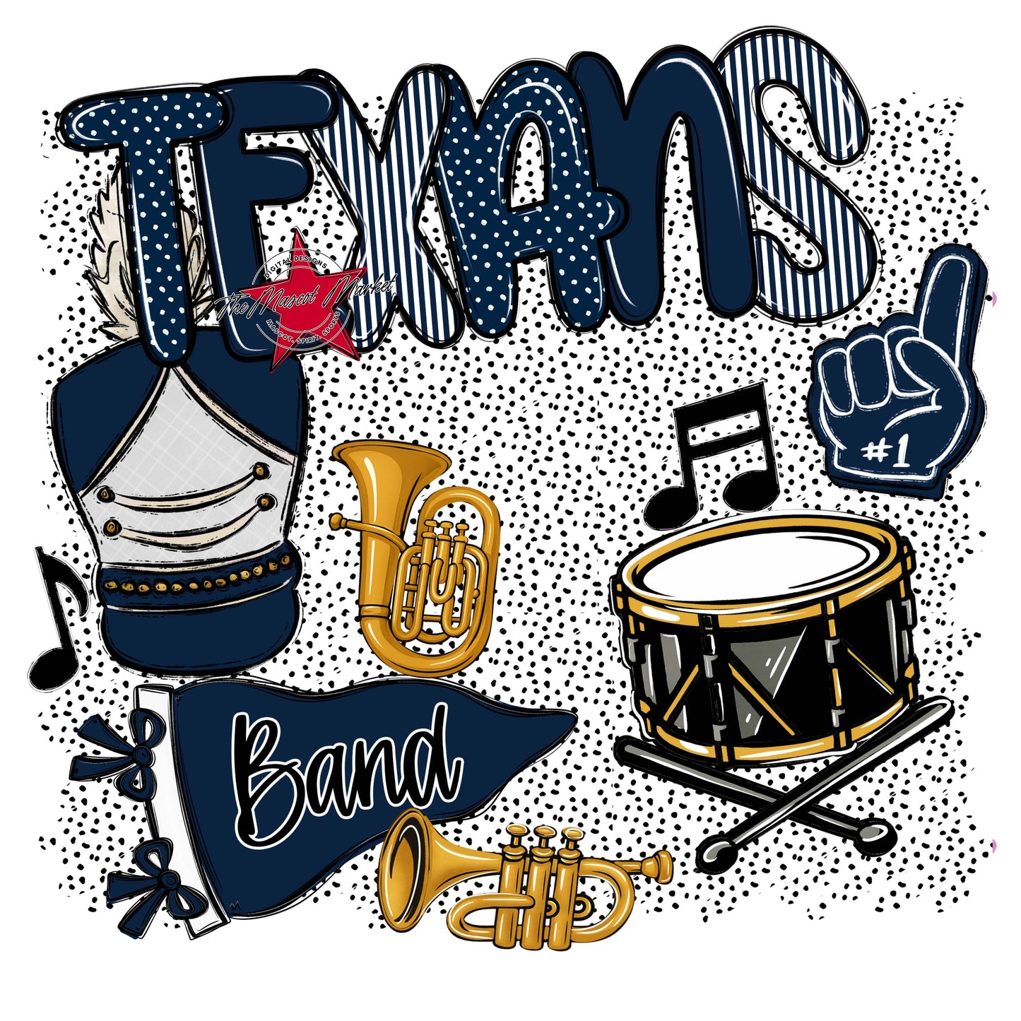 Texans Band Spirit-Navy