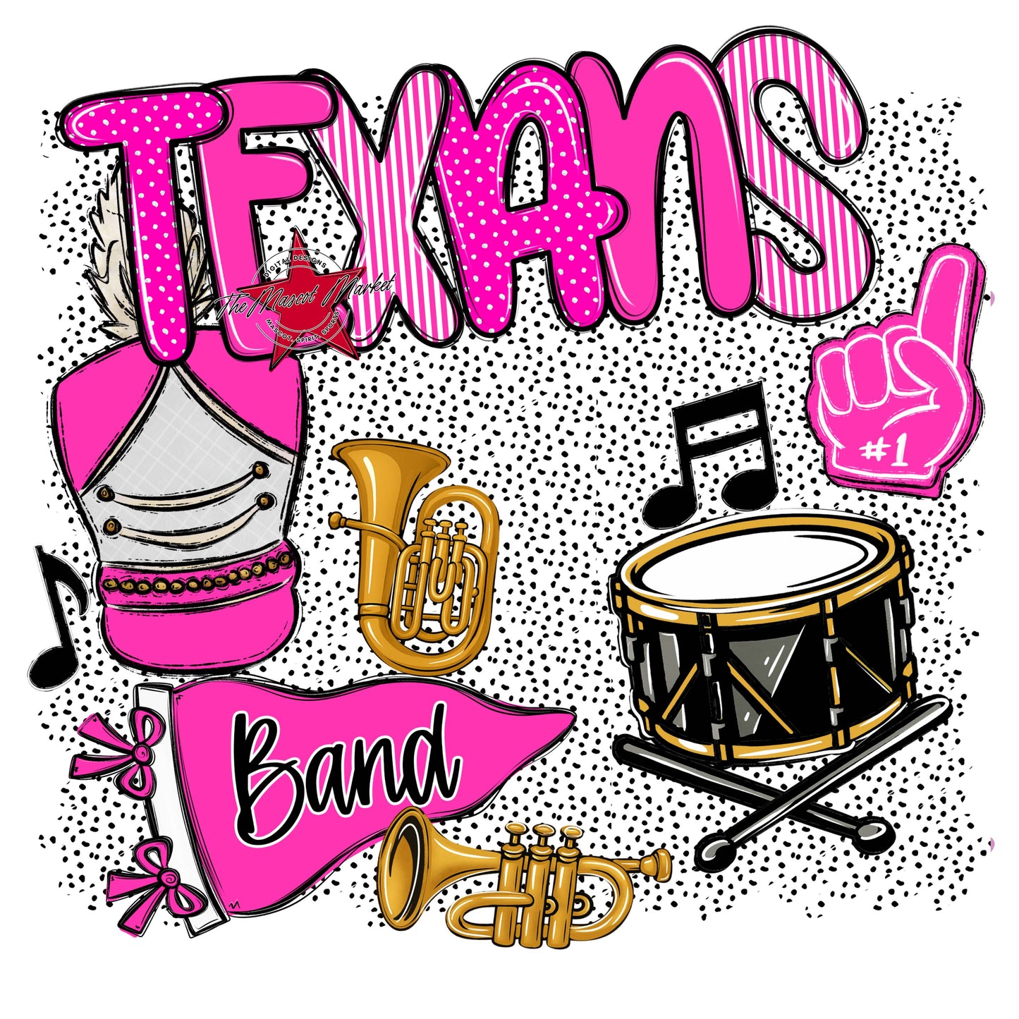 Texans Band Spirit-Pink
