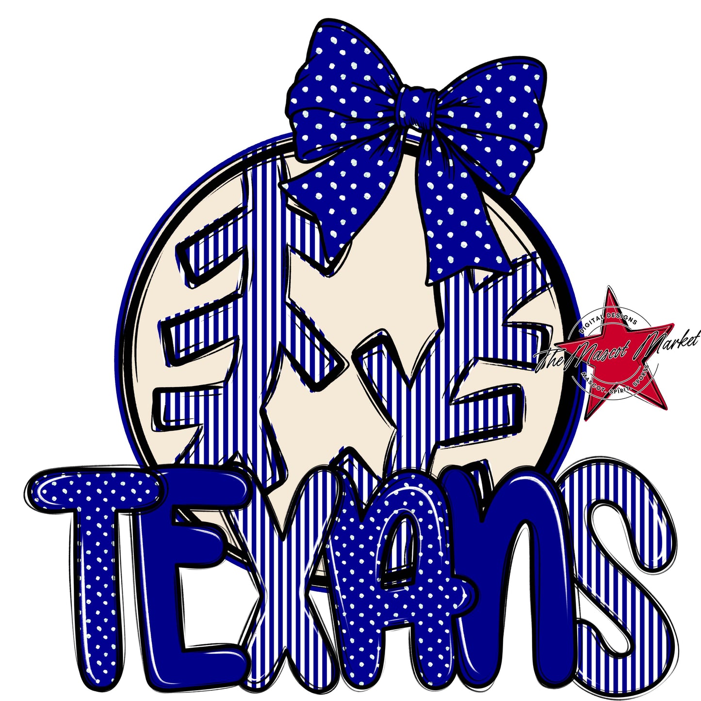 Texans Baseball-Softball Spirit Design-Blue