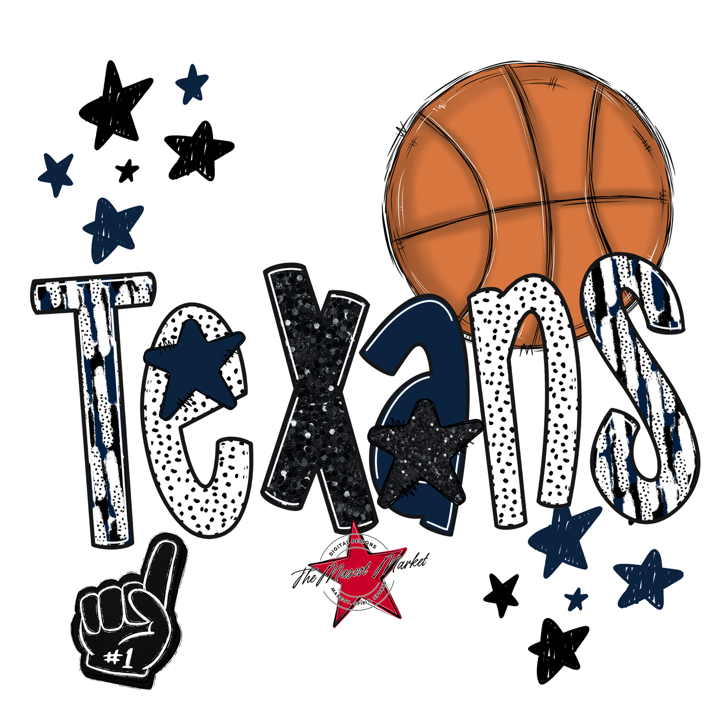 Texans Basketball Scrape-Navy