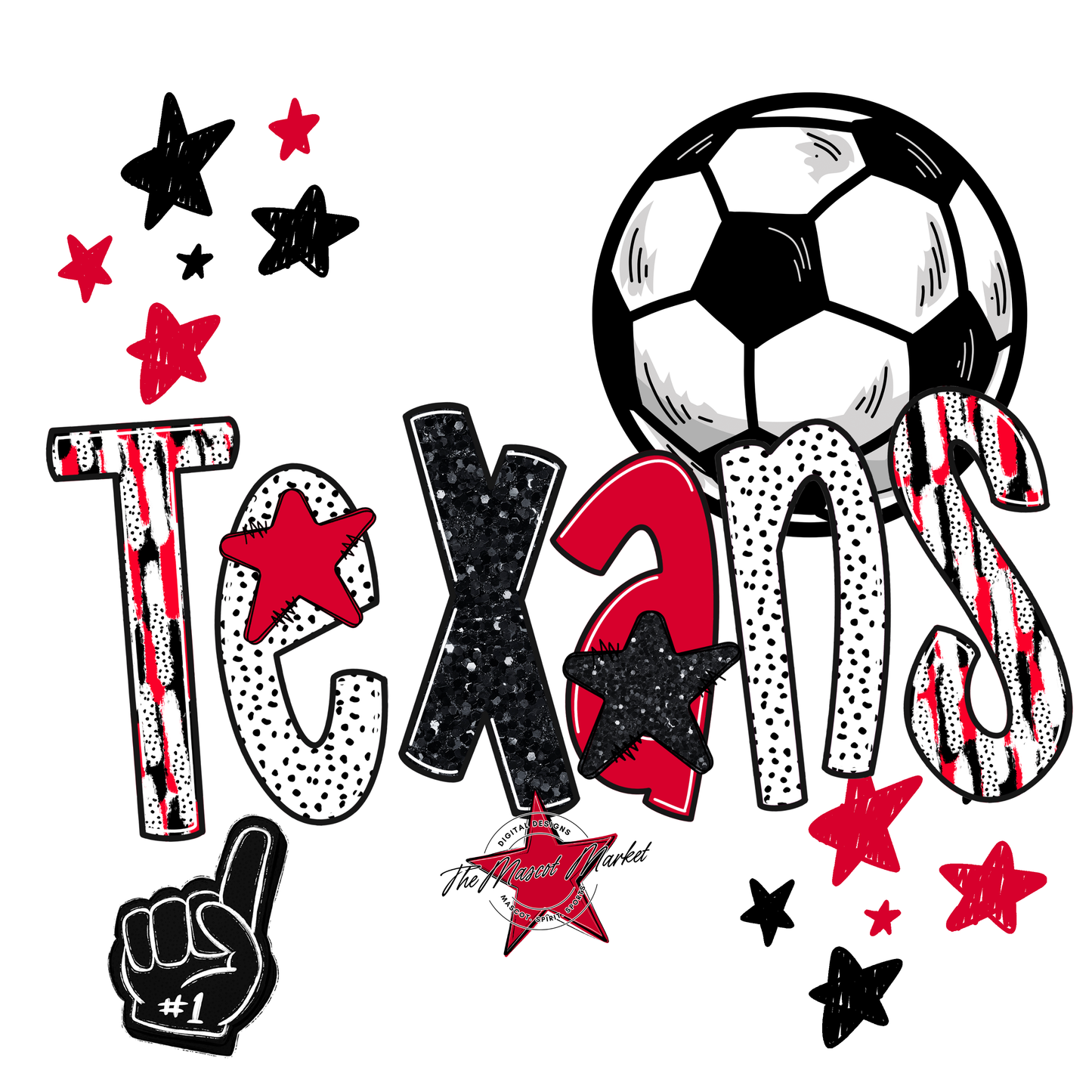 Texans Soccer Scrape-Red