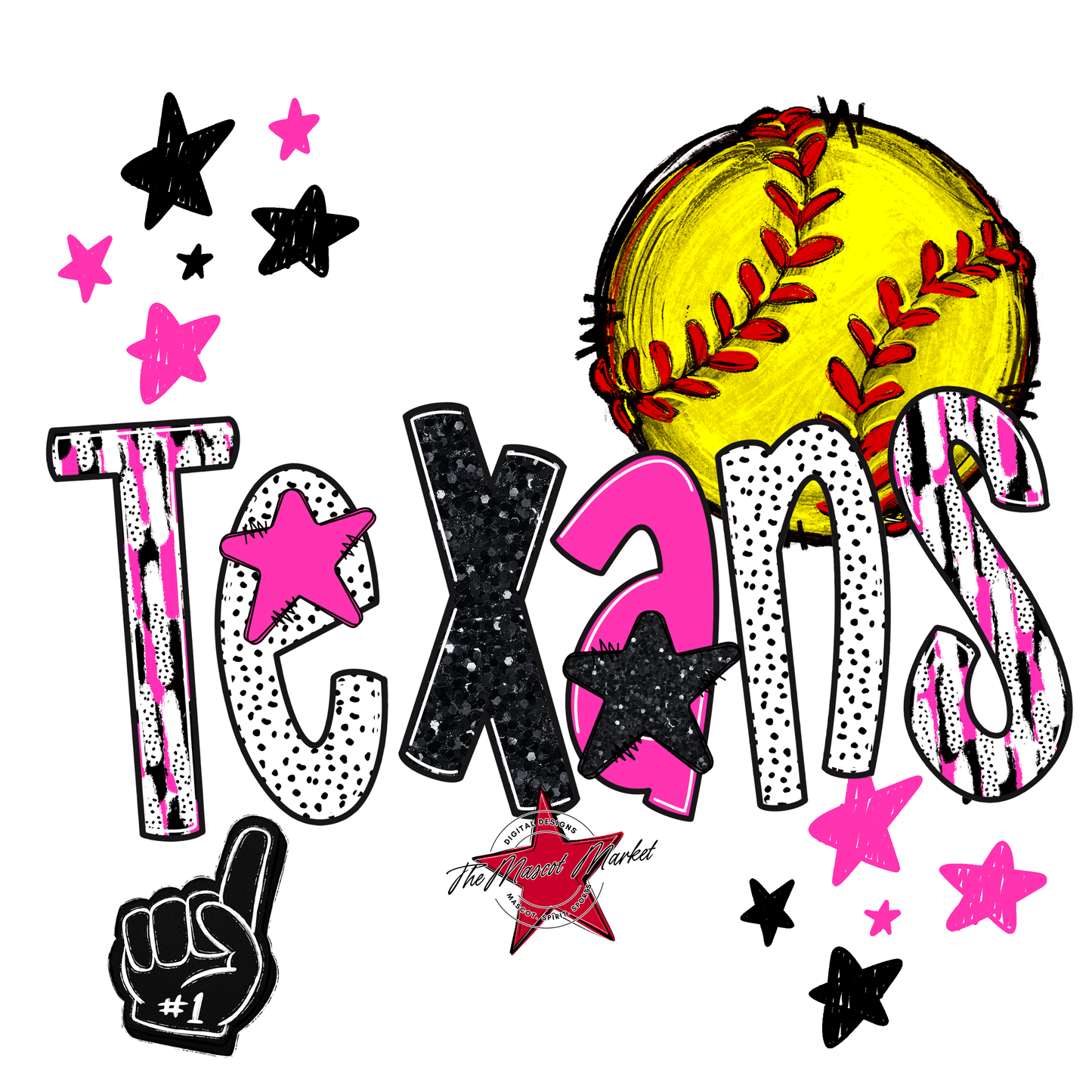Texans Softball Scrape-Pink