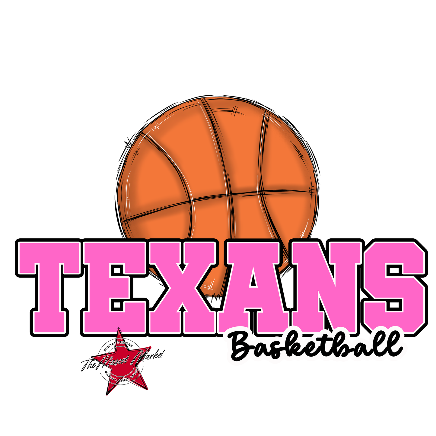Texans Varsity Basketball-Baby Pink
