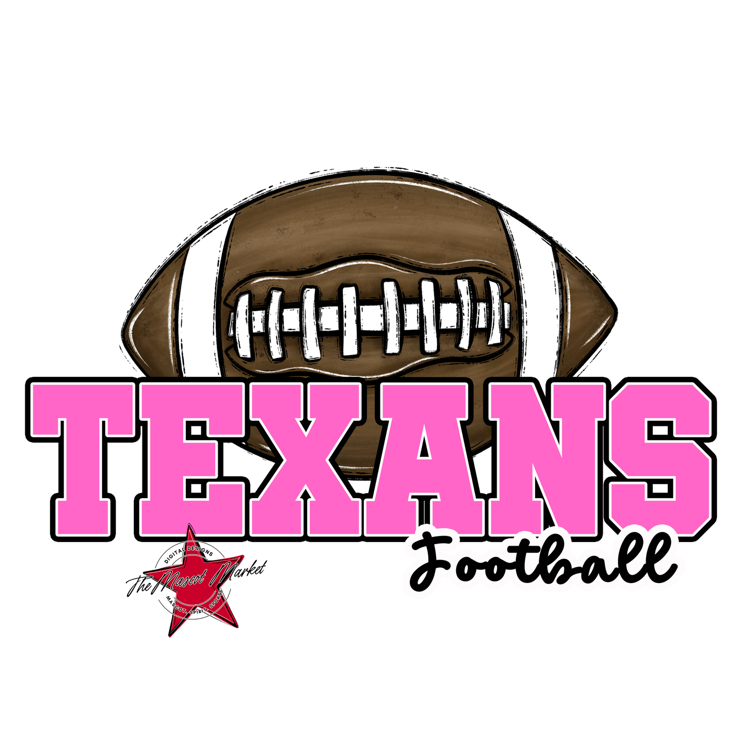 Texans Varsity Football-Baby Pink