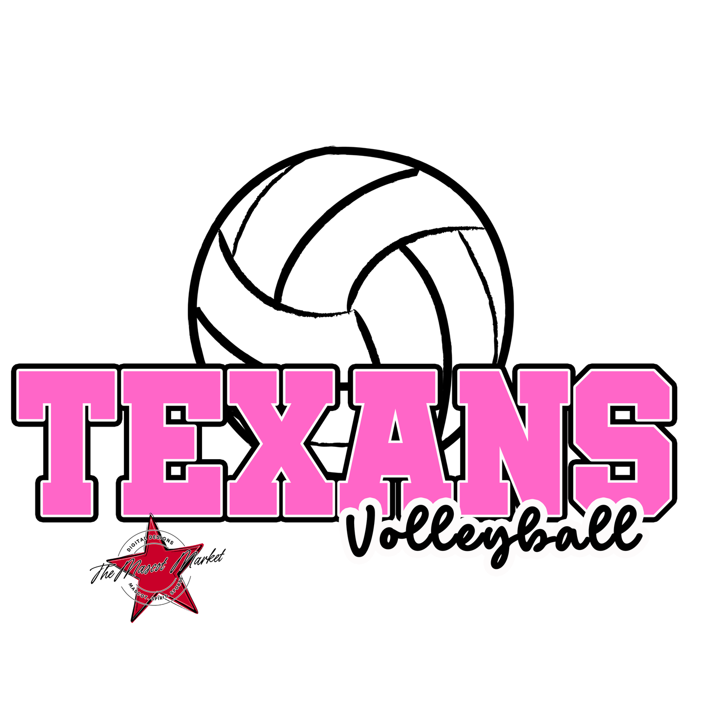 Texans Varsity Volleyball-Baby Pink