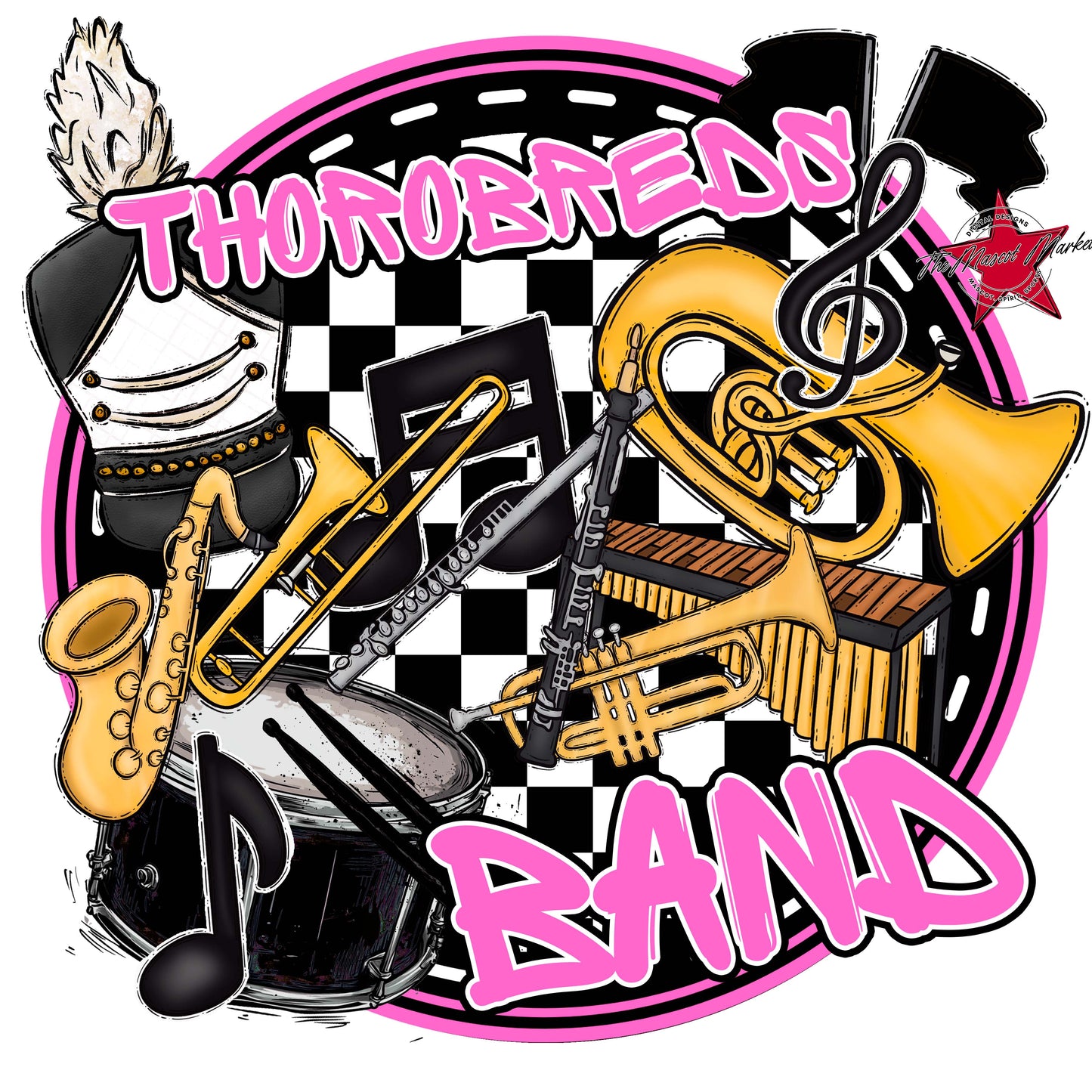 Thorobreds Circle Band Frame-Baby Pink