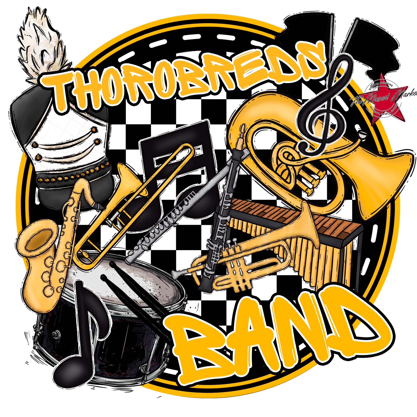 Thorobreds Circle Band Frame-Yellow