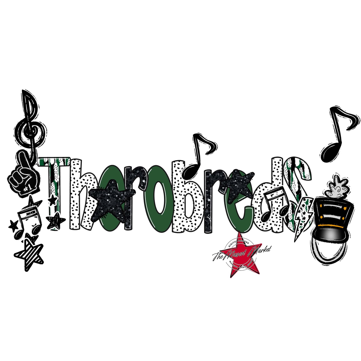 Thorobreds Band Scrape-Green