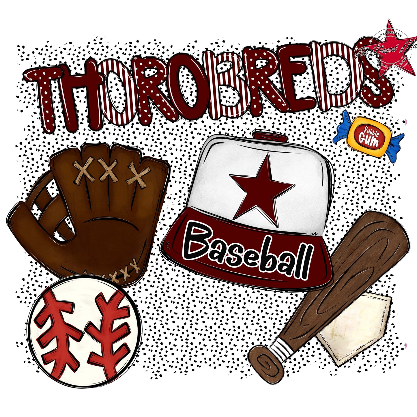 Thorobreds Baseball Spirit-Maroon