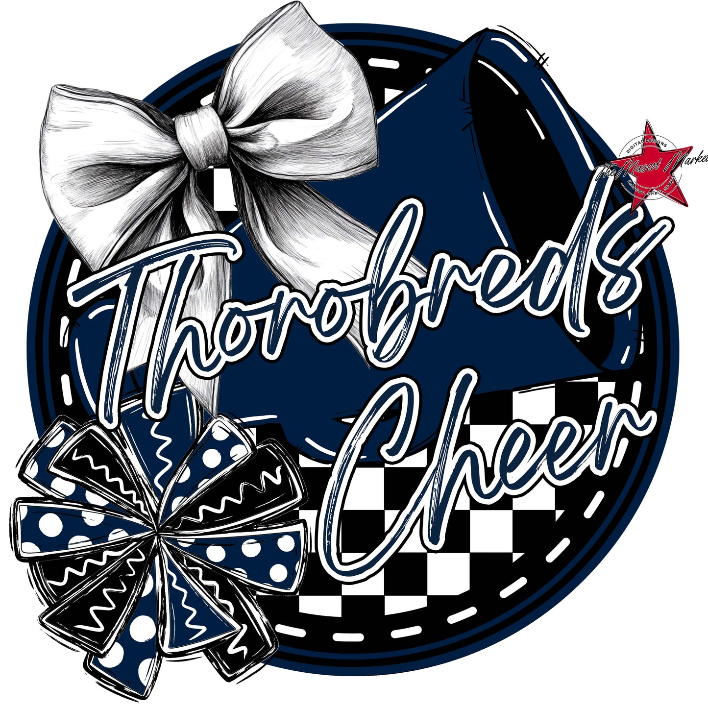 Thorobreds Circle Cheer Frame-Navy