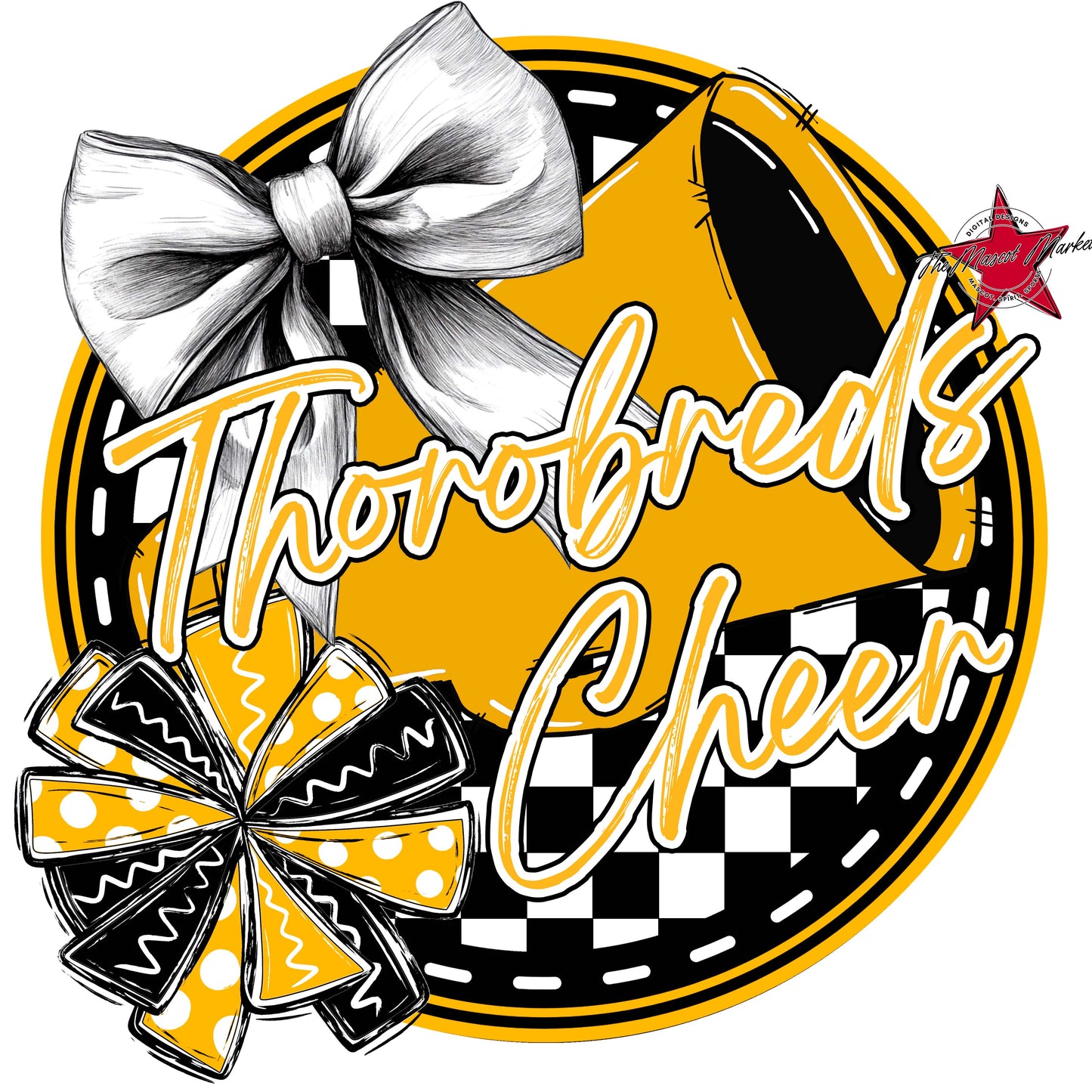 Thorobreds Circle Cheer Frame-Yellow