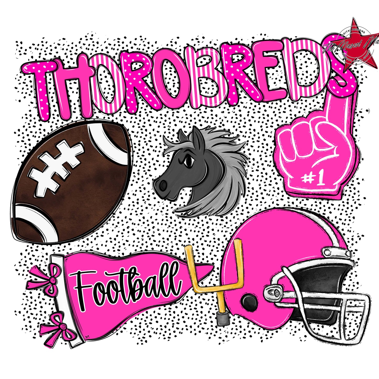 Thorobreds Football Spirit-Pink
