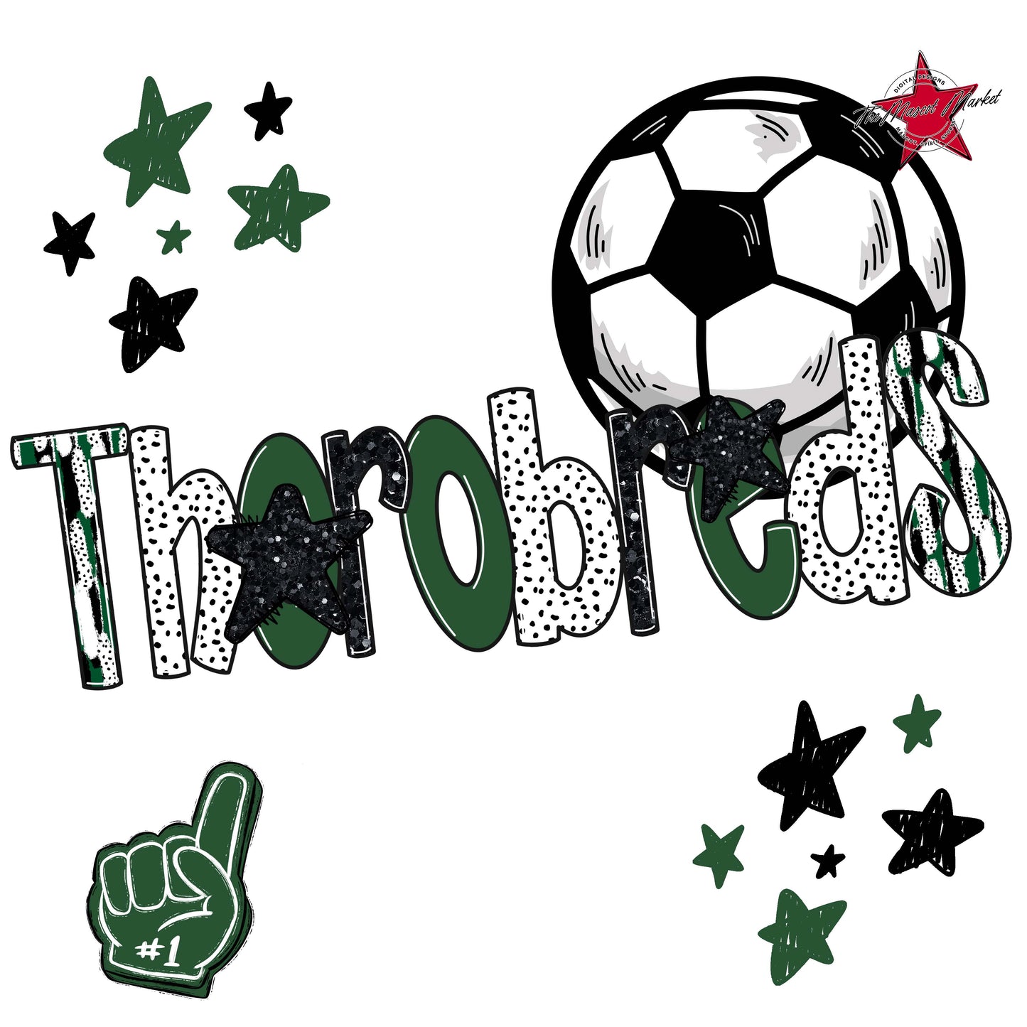 Thorobreds Soccer Scrape-Green